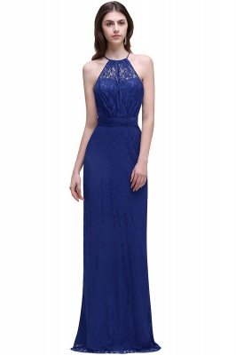 Hübsche bodenlange marineblauen halter lace prom dress_2