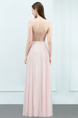 JORDYN | A-Linie bodenlangen Spaghetti Pailletten Top Chiffon Prom Kleider_3