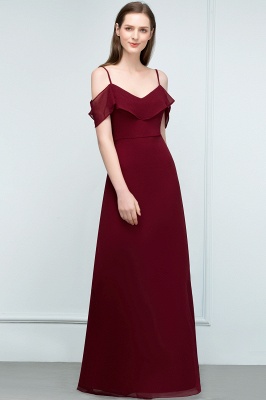 JULIANA | A-line Spaghetti Off-shoulder V-neck Long Chiffon Prom Dresses_11