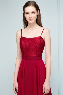 JULIANNE | A-line Spaghetti Floor Length Lace Appliques Prom Dresses_6