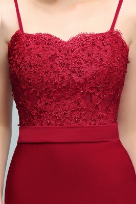 VALERY | Mermaid Spaghetti Sweetheart Long Burgundy Appliques Prom Dresses with Beads_11