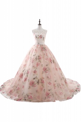 ALIA | Ball Gown Sweetheart Vintage Organza Evening Dresses With Print_1