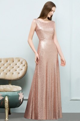 JOSELYN | A-line Floor Length Scoop Sleeveless Sequined Prom Dresses_6