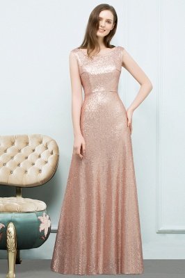 JOSELYN | A-line Floor Length Scoop Sleeveless Sequined Prom Dresses_5