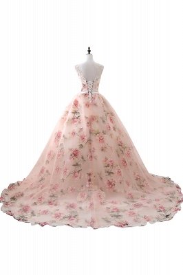 ALIA | Ball Gown Sweetheart Vintage Organza Evening Dresses With Print_3