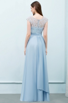 SHIRLEY | A-line Long Cap Sleeves Lace Top Chiffon Bridesmaid Dresses_6