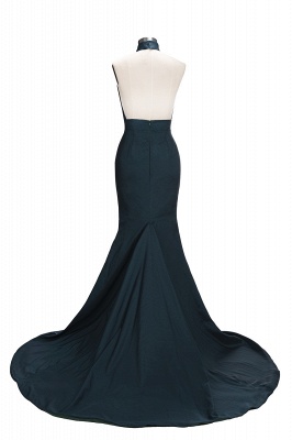 URSULA | Mermaid Halter Floor Length Hollow Front Prom Dresses_3