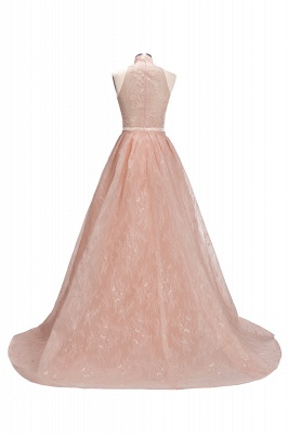 TILDA | Sheath Illusion Overskirt High-Neck Sleeveless Lace Prom Dresses_3