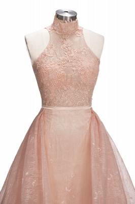 TILDA | Sheath Illusion Overskirt High-Neck Sleeveless Lace Prom Dresses_5