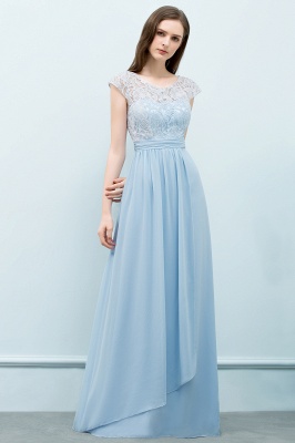 SHIRLEY | A-line Long Cap Sleeves Lace Top Chiffon Bridesmaid Dresses_8