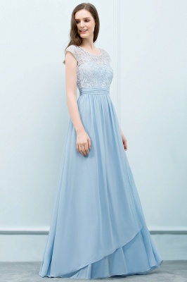 SHIRLEY | A-line Long Cap Sleeves Lace Top Chiffon Bridesmaid Dresses_10