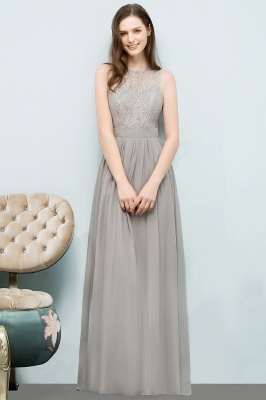 SILVIA | A-line Sleeveless Long Lace Top Chiffon Bridesmaid Dresses_4