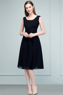 SUZANNE | A-line Tea Length Sleeveless Ruffled Chiffon Bridesmaid Dresses_4