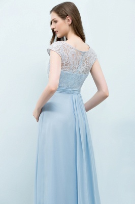 SHIRLEY | A-line Long Cap Sleeves Lace Top Chiffon Bridesmaid Dresses_12