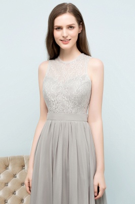 SILVIA | A-line Sleeveless Long Lace Top Chiffon Bridesmaid Dresses_7