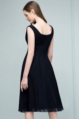 SUZANNE | A-line Tea Length Sleeveless Ruffled Chiffon Bridesmaid Dresses_2