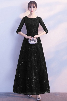 A-line Floor Length Lace Appliques Prom Dresses/Formal Evening Gowns_2
