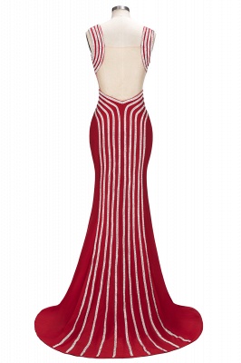ROSEMARY | Mermaid Sleeveless Floor Length Sequins Patterns Slit Prom Dresses_3