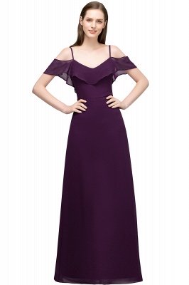 JULIANA | A-line Spaghetti Off-shoulder V-neck Long Chiffon Prom Dresses_2