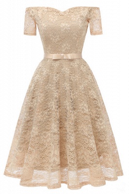 New A-line Women Lace Vintage Dress