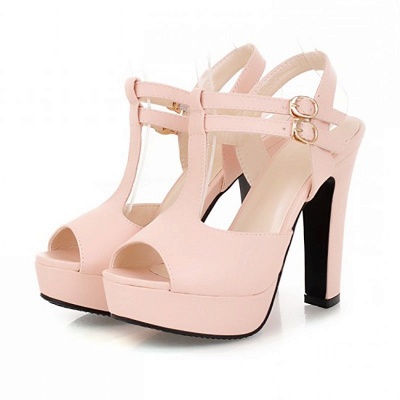 Platform Buckle Date Peep Toe Women Summer Sandals_1