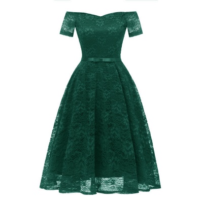 New A-ligne Femmes Dentelle Vintage Dress_5