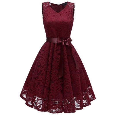 Women's 1940s Vintage Rockabilly Ball Gown Flared Dress_3