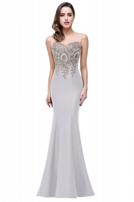 Femmes Strass Appliques Sheer Maxi Longue Soirée Robes de bal_15