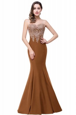 Frauen Strass Applikationen Sheer Maxi lange Abend Prom Party Kleider_7