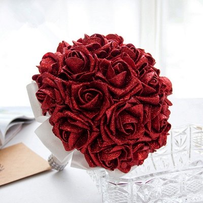 Sparkle Multiple Colors Rose Wedding Bouquet_4