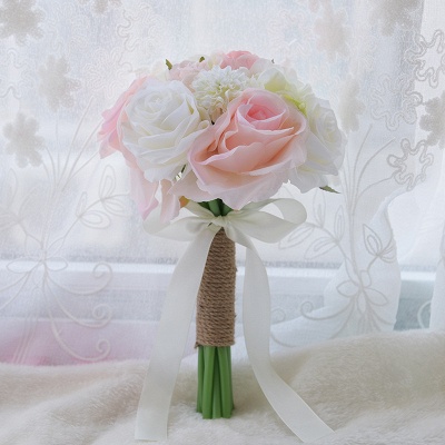 Bouquet de mariage de pivoine artificielle et de rose_6