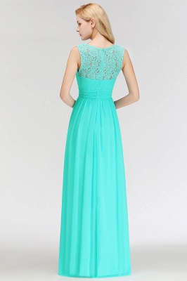 MABEL | A-line Sleevless Long Lace Appliques Neckline Bridesmaid Dresses_3