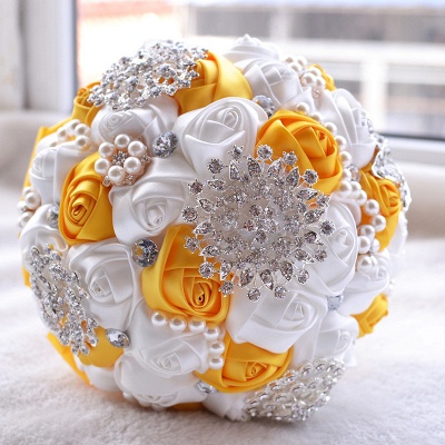 Superbe bouquet de perles de mariage en plusieurs couleurs_5