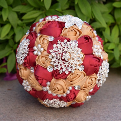 Superbe bouquet de perles de mariage en plusieurs couleurs_4
