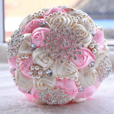 Superbe bouquet de perles de mariage en plusieurs couleurs_3