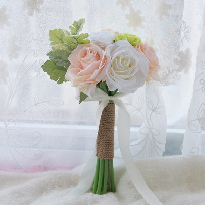 Bouquet de mariage de pivoine artificielle et de rose