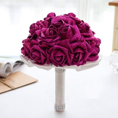 Sparkle Multiple Colors Rose Wedding Bouquet_2