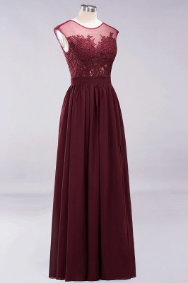 A-line Chiffon Lace Jewel Sleeveless Floor-Length Bridesmaid Dresses with Appliques_10