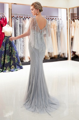 Illusion Neckline Mermaid Sweetheart Sequins Beading Evening Dresses_4