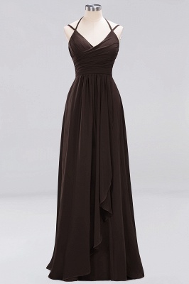 A-line Chiffon Spaghetti Straps Sleeveless Ruffles Floor-Length Bridesmaid Dresses_7