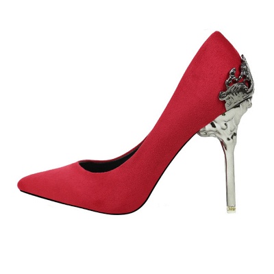 Fashion Pionted Toe High Heel Hollowout Wedding Shoes_3