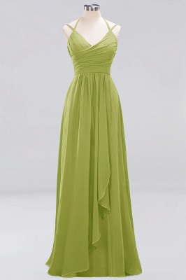 A-line Chiffon Spaghetti Straps Sleeveless Ruffles Floor-Length Bridesmaid Dresses_20