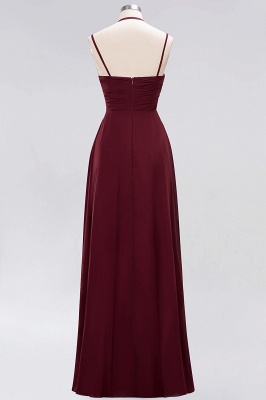 A-line Chiffon Spaghetti Straps Sleeveless Ruffles Floor-Length Bridesmaid Dresses_28