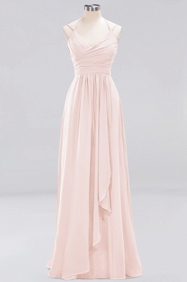 A-line Chiffon Spaghetti Straps Sleeveless Ruffles Floor-Length Bridesmaid Dresses_4