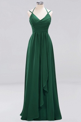 A-line Chiffon Spaghetti Straps Sleeveless Ruffles Floor-Length Bridesmaid Dresses_18