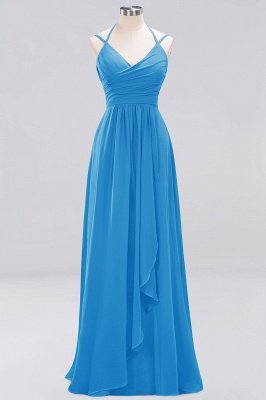 A-line Chiffon Spaghetti Straps Sleeveless Ruffles Floor-Length Bridesmaid Dresses_15