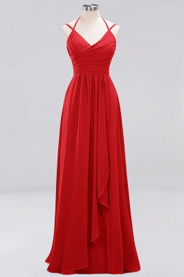 A-line Chiffon Spaghetti Straps Sleeveless Ruffles Floor-Length Bridesmaid Dresses_5