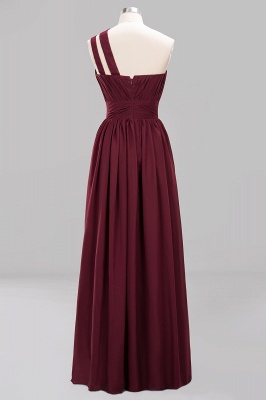 Elegant A-Line Burgundy Chiffon One-Shoulder Sleeveless Ruffles Floor-Length Bridesmaid Dresses_8