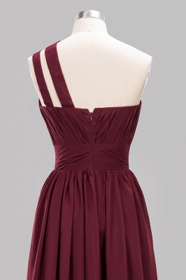 Elegant A-Line Burgundy Chiffon One-Shoulder Sleeveless Ruffles Floor-Length Bridesmaid Dresses_11