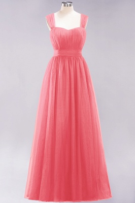 Chiffon Sweetheart Straps Sleeves Floor-Length Bridesmaid Dresses with Ruffles_7